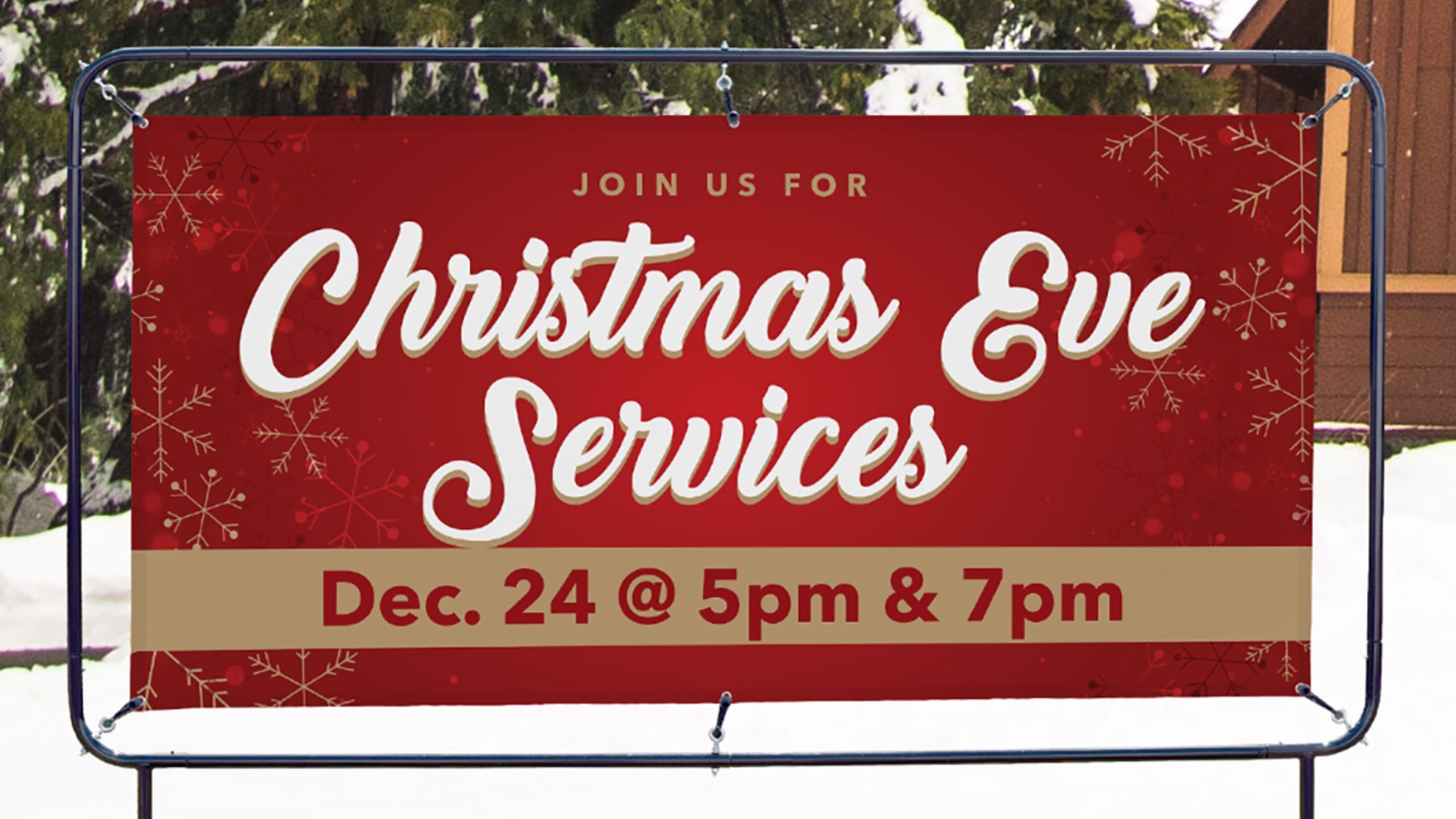 custom banner ready for winter